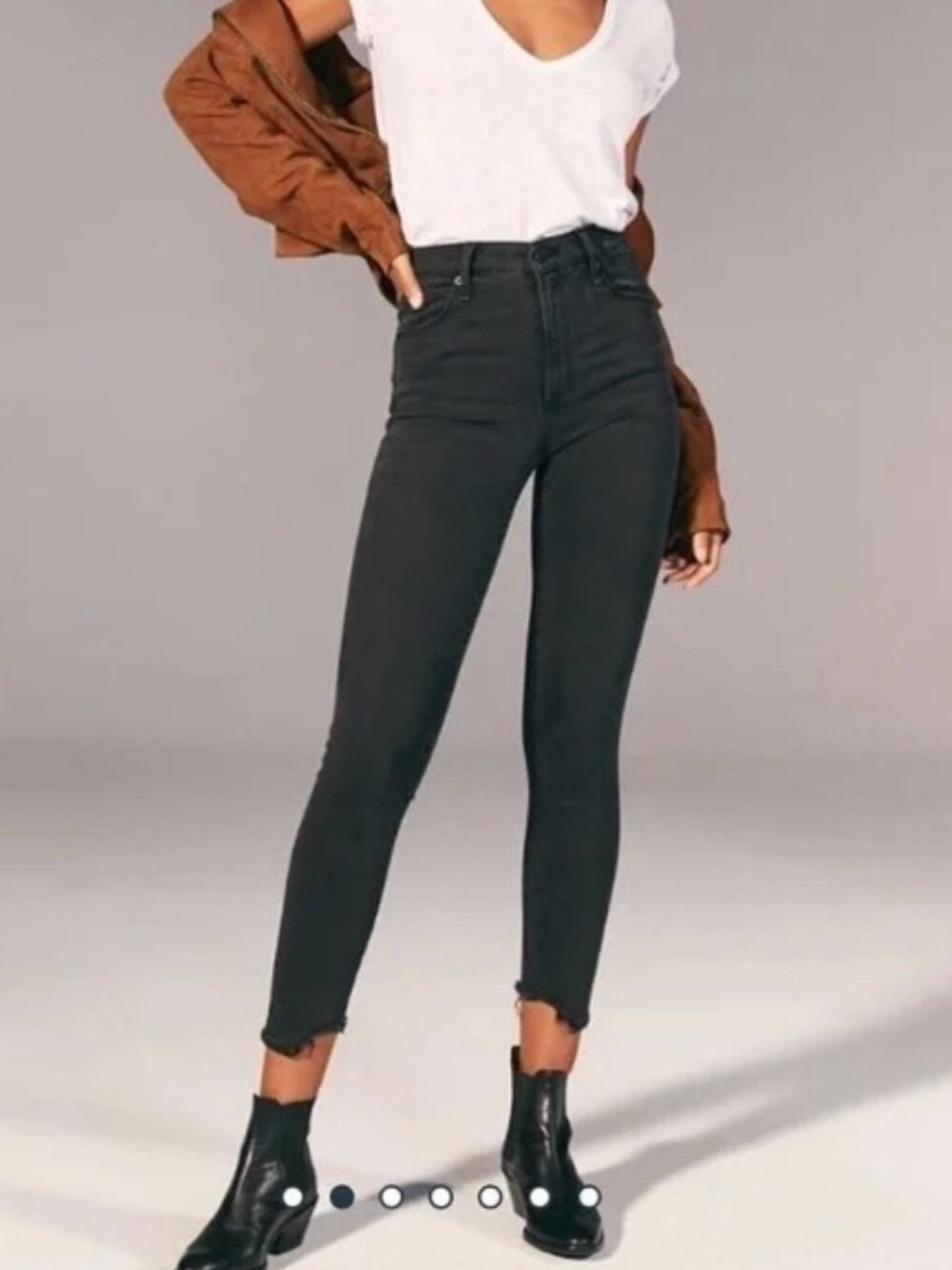 Abercrombie & Fitch Curve Love High Rise Super Skinny Jeans - Black - Size 29